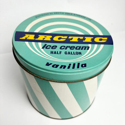 Vintage Crest Sports Can Ice Cream Tin