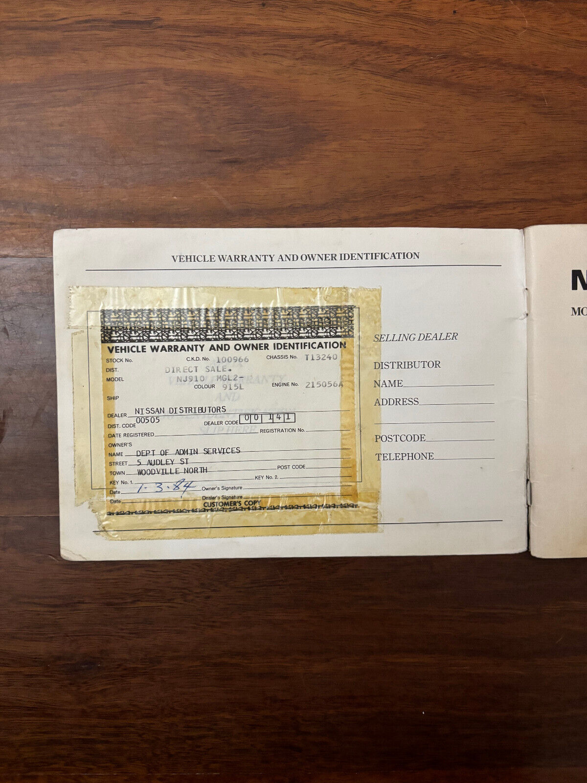 Nissan 910 Series Owner's Manual 3rd Edition