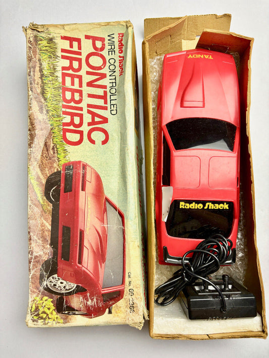 Vintage Radio Shack Hard-wired Remote Control RC Red Pontiac Firebird Untested