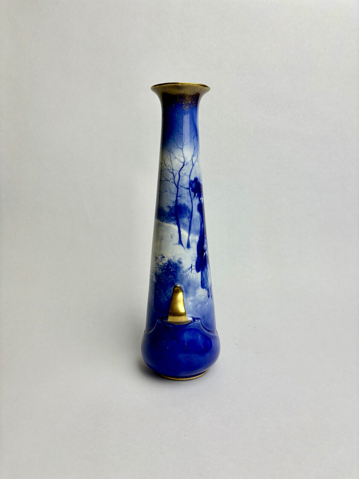 Royal Doulton Blue Mother & Child Vase