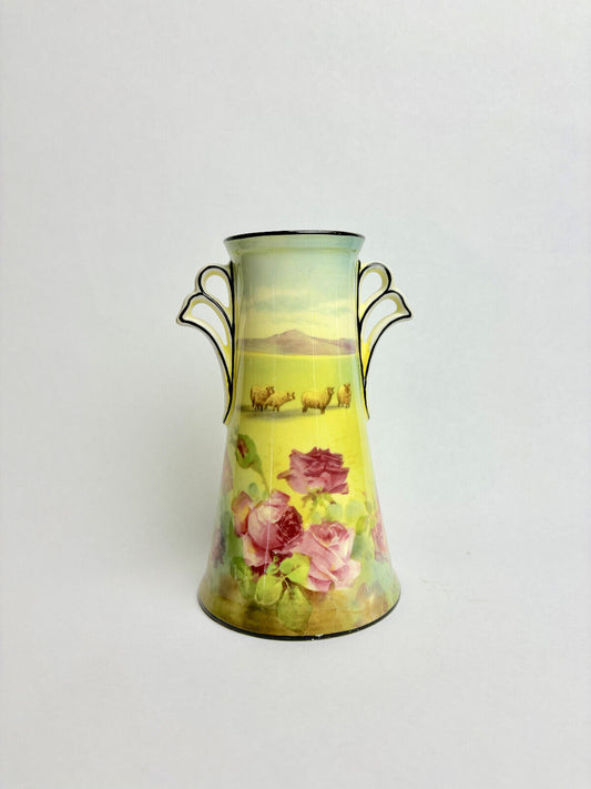 Royal Doulton Vase Sheep Roses 17cm