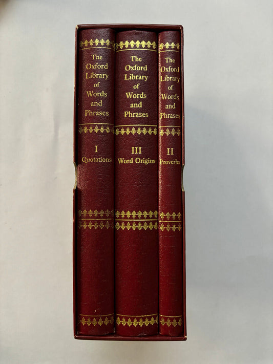 The Oxford Library of Words and Phrases: 3 Volume Box Cover Quotations Proverbs
