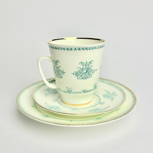 Fine China Antique Cup and Saucer Trio USSR