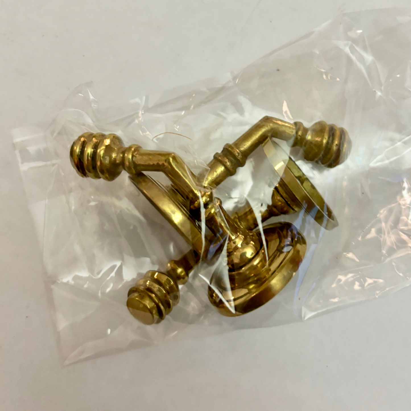 Set of Three Matching Antique Brass Coat Hooks
