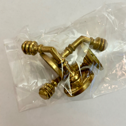 Set of Three Matching Antique Brass Coat Hooks