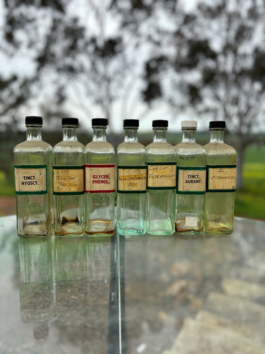 Bulk Lot Vintage Apothecary Bottles x 31