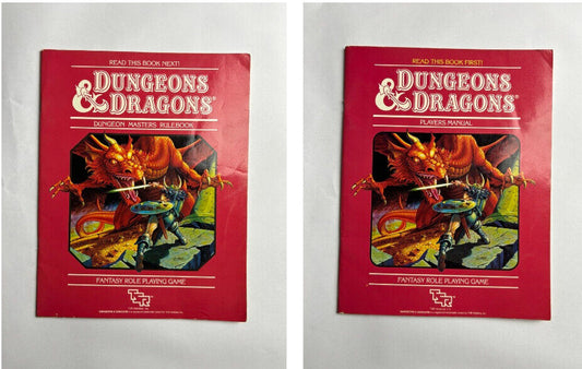 Vintage Dungeons & Dragons Players Manual D Masters Rulebook Basic Set of 2 1983