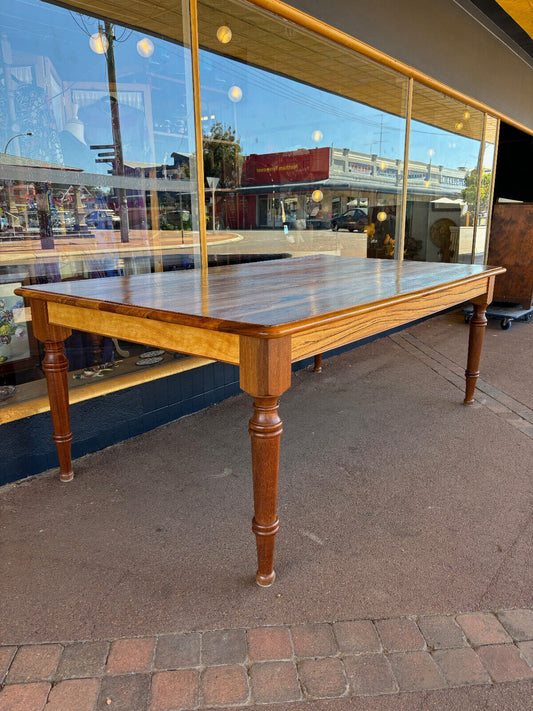 Stunning handmade Marri table with Wandoo legs