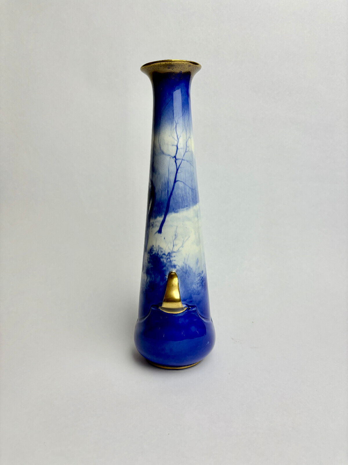 Royal Doulton Blue Mother & Child Vase