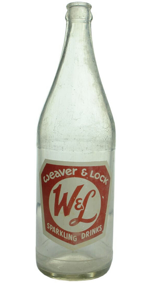 Large Weaver & Lock Sparkling Drinks Bottle Western Australia Pyroglaze 277mm