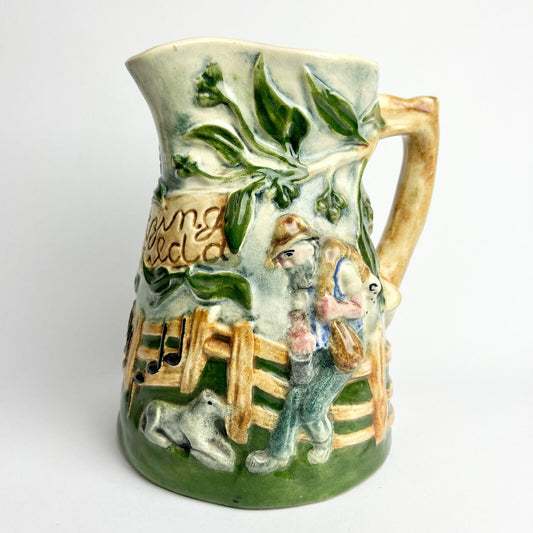 Large Vintage Diana Pottery "Waltzing Matilda" musical jug. 1951