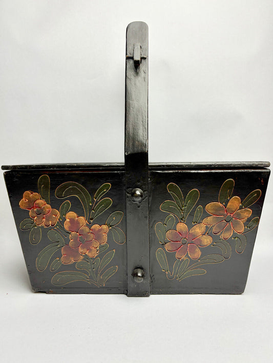 Vintage 1960s Douglas Fir Asian Food Carrier - Hebei Province