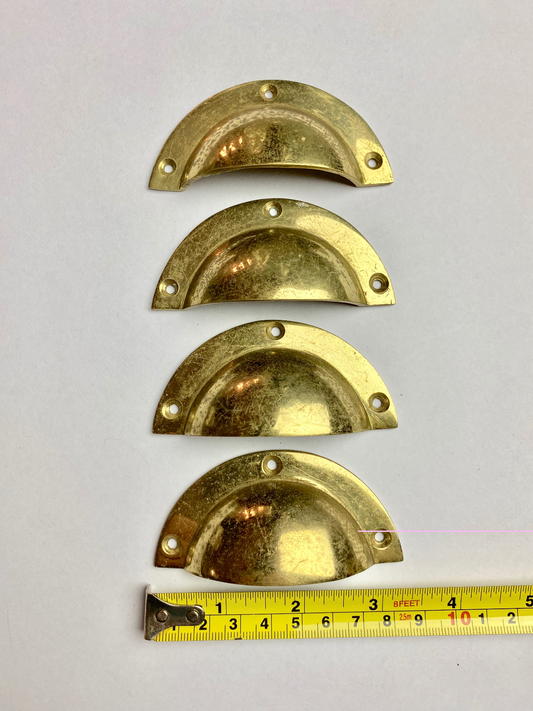 Four Vintage Brass Cup Handles