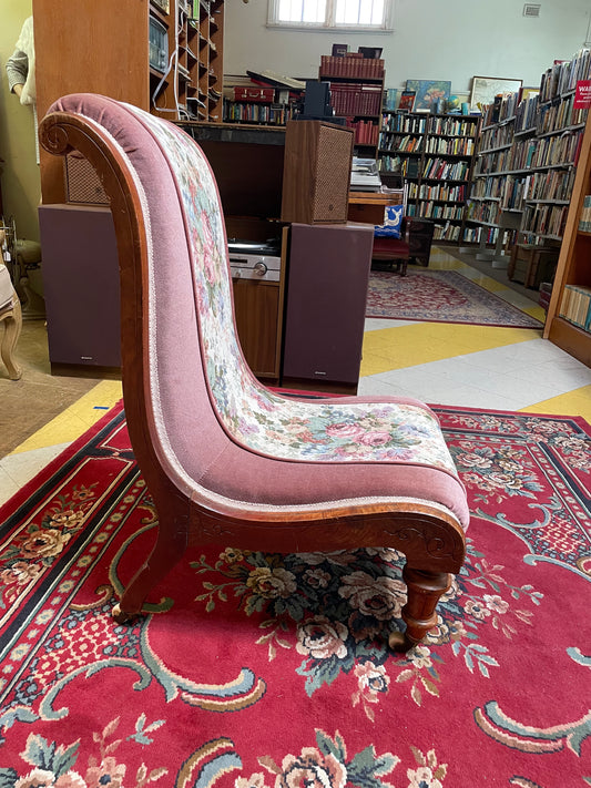 Victorian style small ‘slipper’ chair