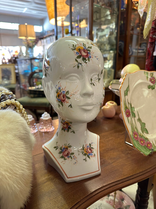 Vintage Italian Porcelain Head with Crazing