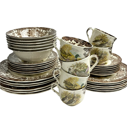 Vintage Royal Worcester Palissy Game series (Birds) six service set (36 pieces)