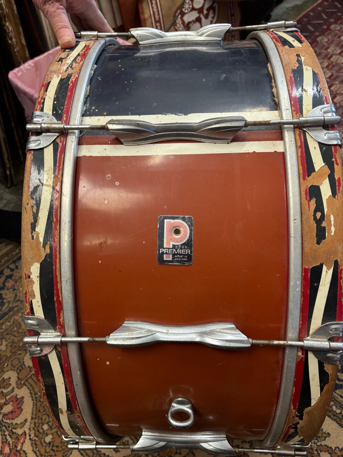Vintage Premier Big Band Bass Drum (c.1950s–60s, England)