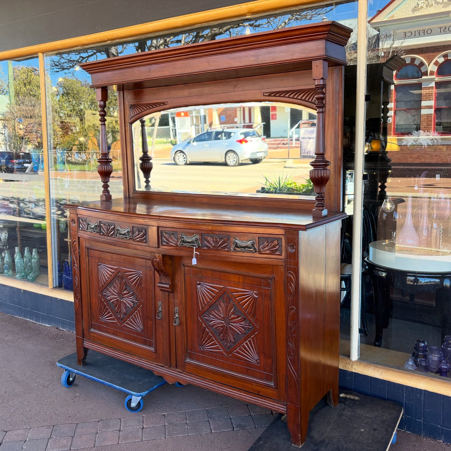 French Art Deco sideboard with mirror back, c.1925–35