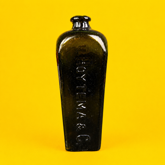 Vintage Hoytema & Co Black Glass Gin Bottle – 30cm – Australian Apothecary Spirit Bottle