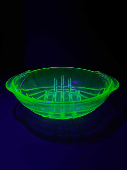 Small Art Deco Uranium Glass Bowl