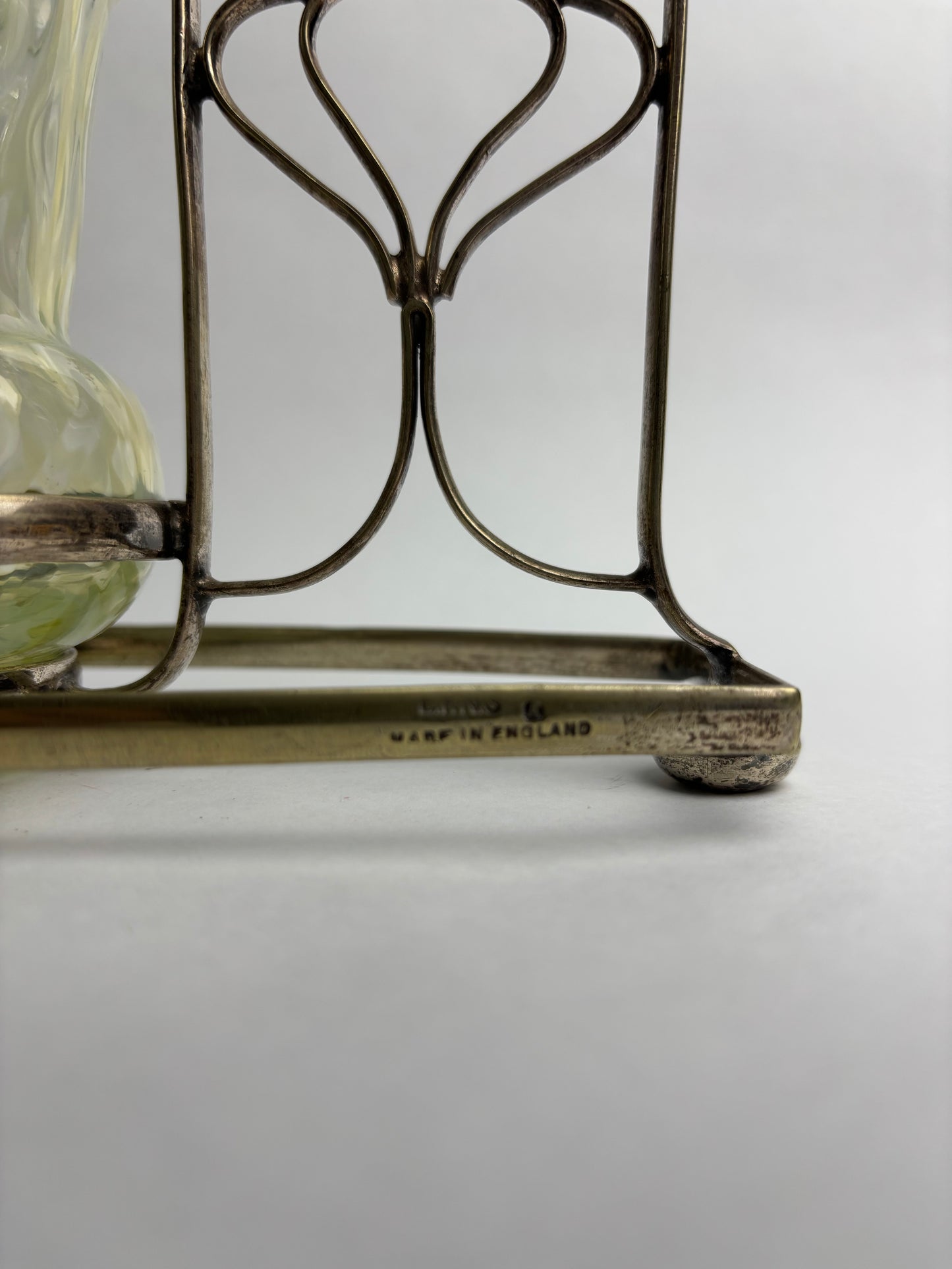 James Powell and Sons Uranium Glass Epergne