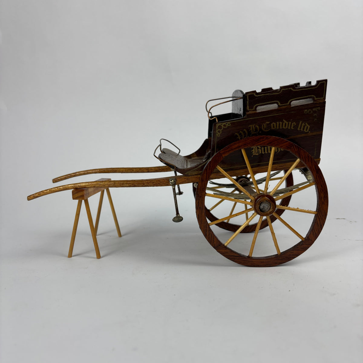 Handcrafted Wagonmaster W D Condie wooden buggy model view 1