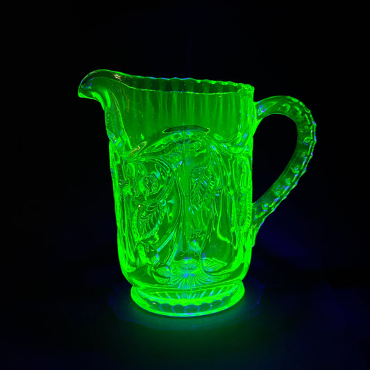 Crown Crystal Australia Uranium Glass Jug