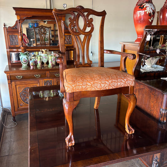 Chippendale Style Extension Dining Table & Eight Chairs