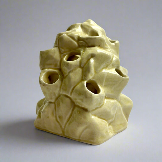 Ceramic coral-like vase on a white background