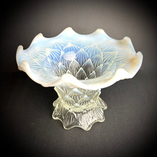 Antique Dugan Palisades Opalescent Glass Vase c1905