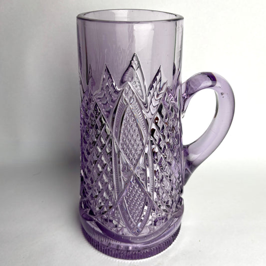 Large Amethyst Glass Jug by Crown Crystal Glass Australia