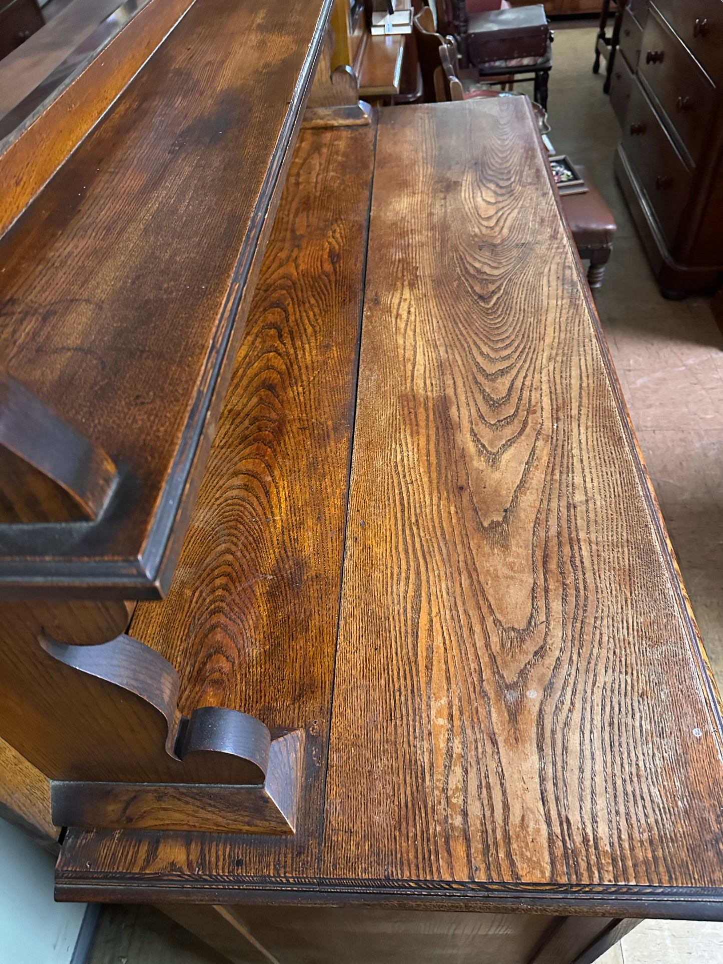 Victorian Oak Sideboard with Light Bulb Handles