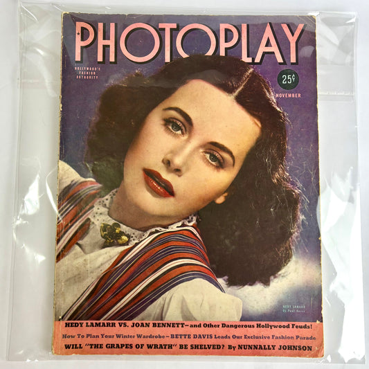 Photoplay Magazine – November 1939 (Hedy Lamarr Cover)