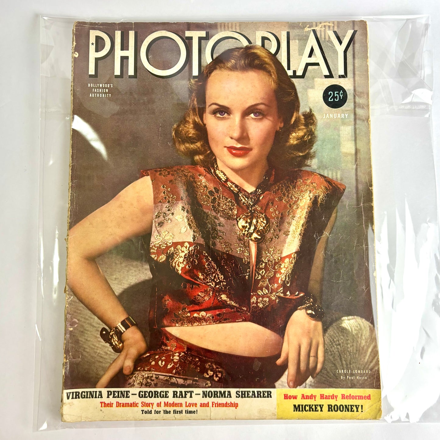 Photoplay Magazine – January 1939 (Carole Lombard Cover)