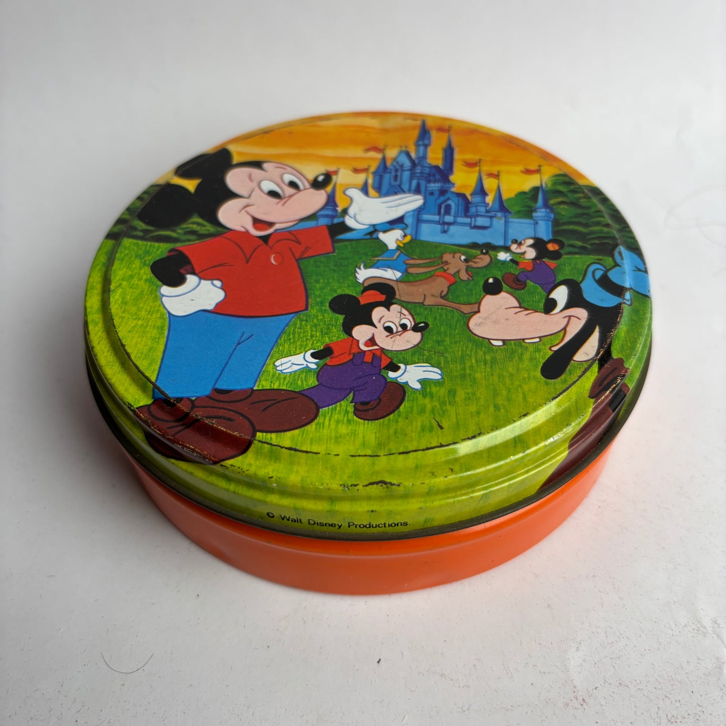 Vintage Walt Disney Productions Tinplate Biscuit / Trinket Tin (c.1980s)
