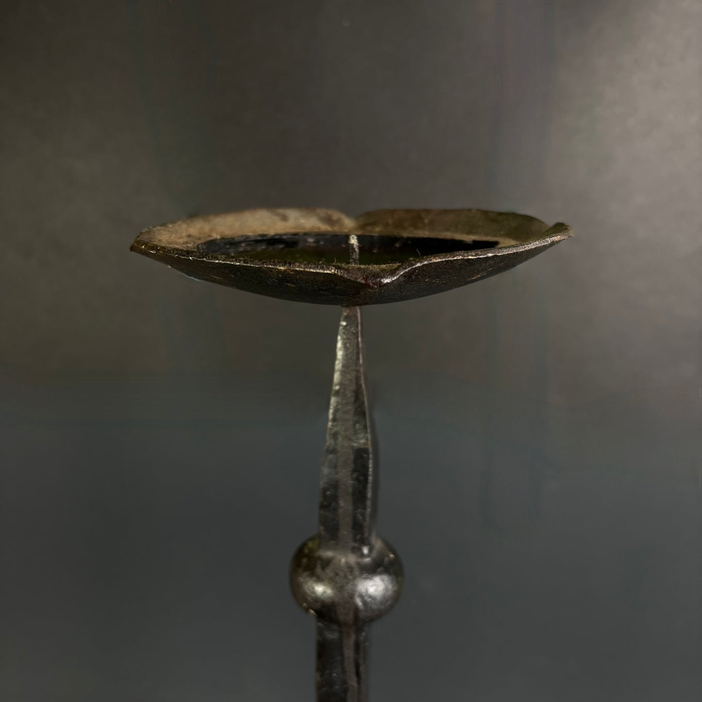 Antique Hand-Forged Wrought Iron Floor Candlesticks c.1800–1850 | Pair | 59cm