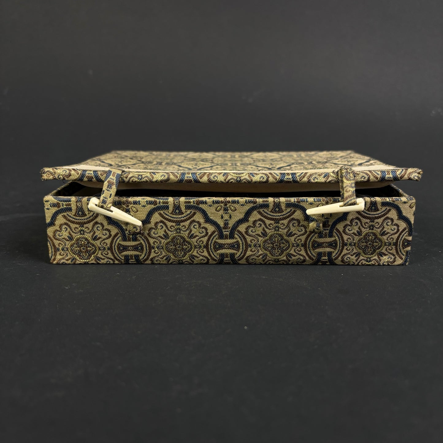 Antique Chinese Porcelain Ink Paste Box Set with Silk Presentation Case – Five Dragons