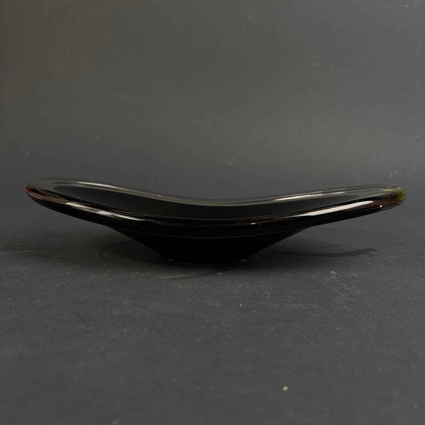 Murano-Style Black Glass Centrepiece Bowl