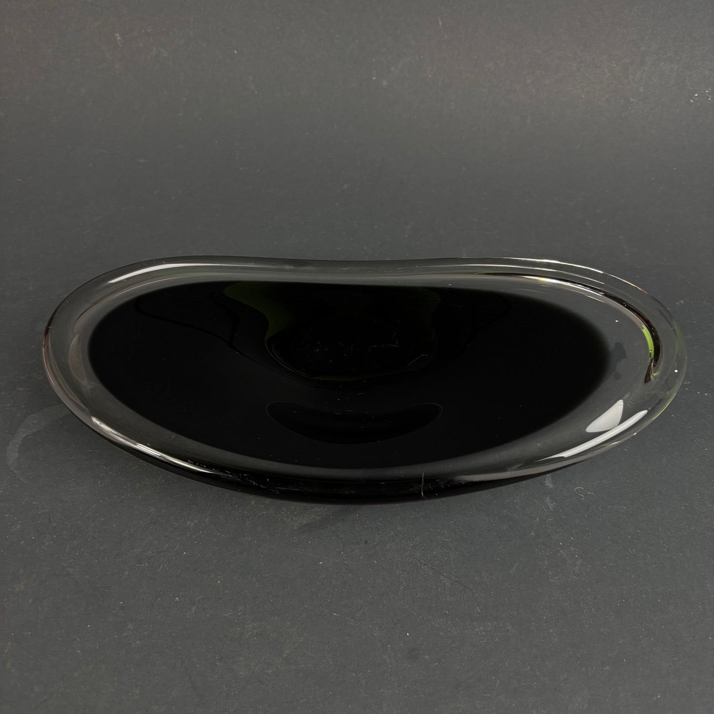Murano-Style Black Glass Centrepiece Bowl