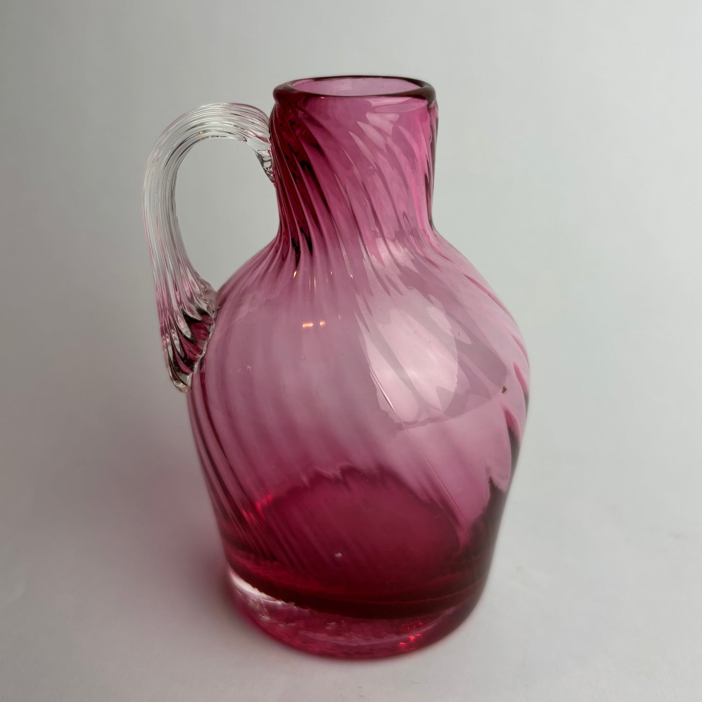 Antique Victorian Cranberry Glass Jug