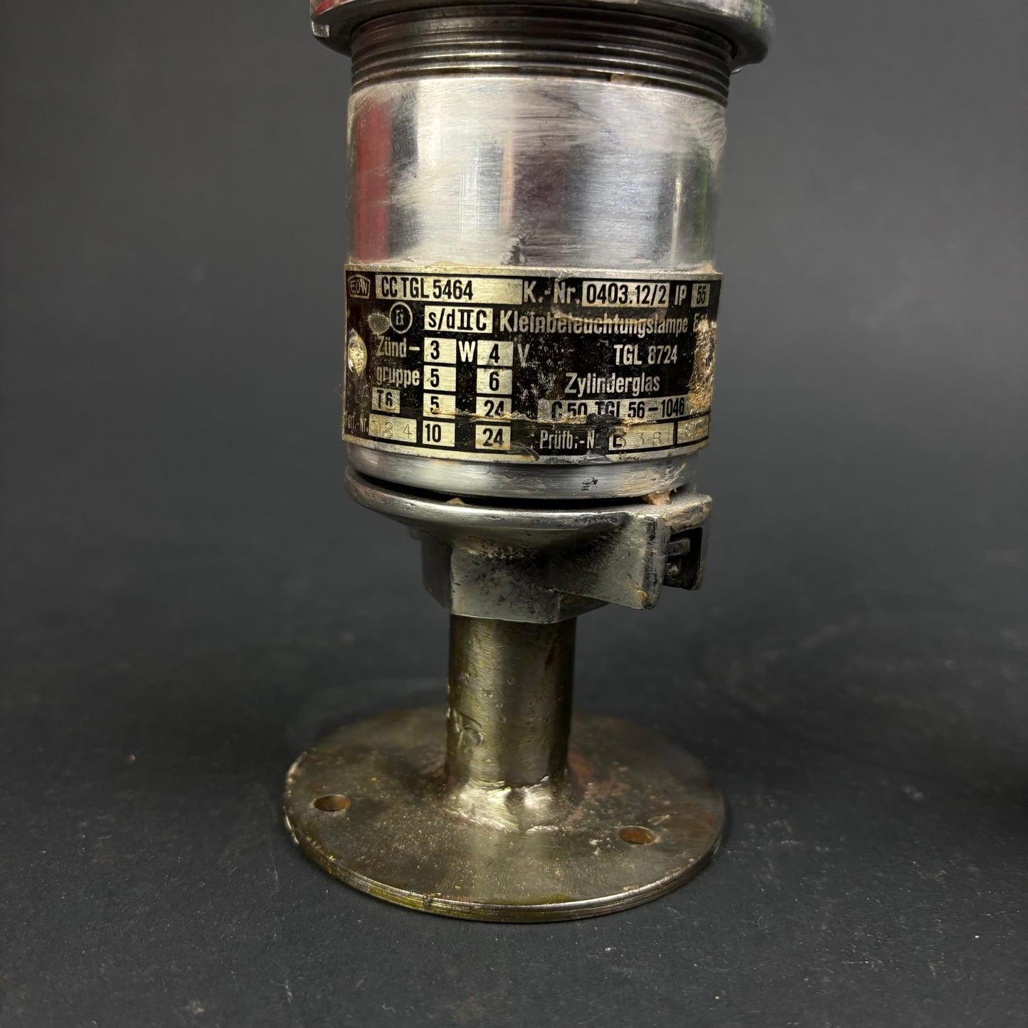 Pair of German Explosion-Proof Industrial Inspection Lights c.1960s–1980s