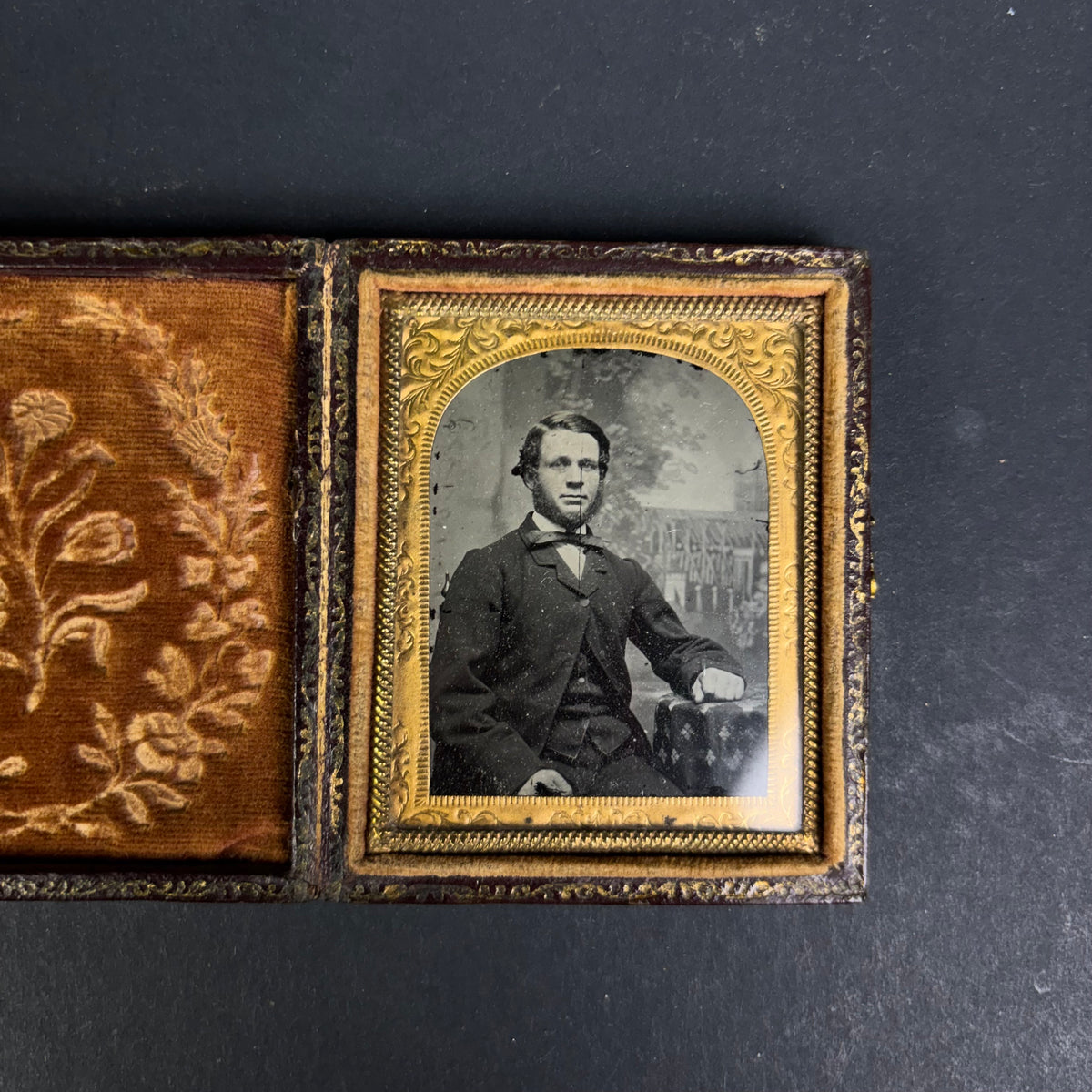 Victorian Leather Cased Tintype Portrait of Young Gentleman c.1860–1870