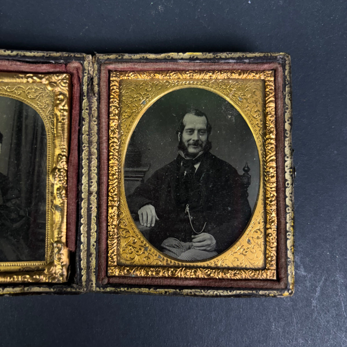 Victorian Double Union Case with Tintypes/Cased Photographs c.1860–1870