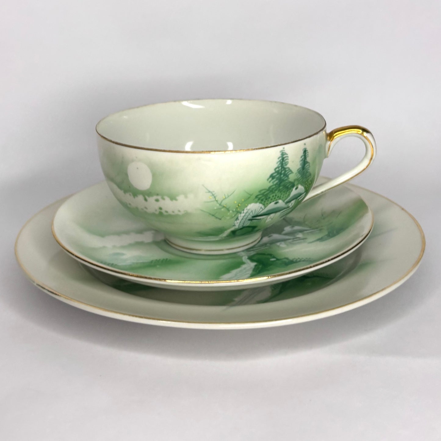 Vintage Hayasi China Kutani Lithophane Tea Set (c.1940s–60s)