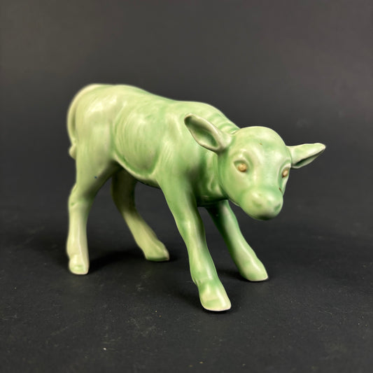 Vintage SylvaC No. 1431 Green Calf Figurine – English Pottery c.1950s–60s