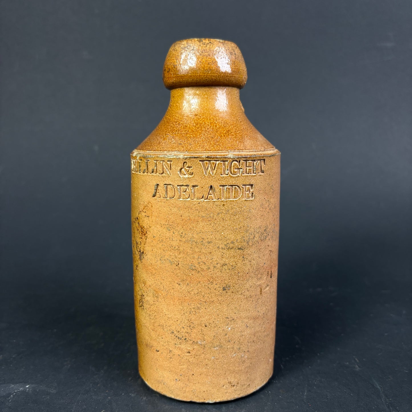Billin & Wigley Adelaide Salt Glazed Ginger Beer Bottle c.1885–1905