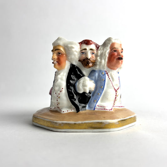 Rare Hubel and Co. Georgian Gentlemen Porcelain Pen Holder