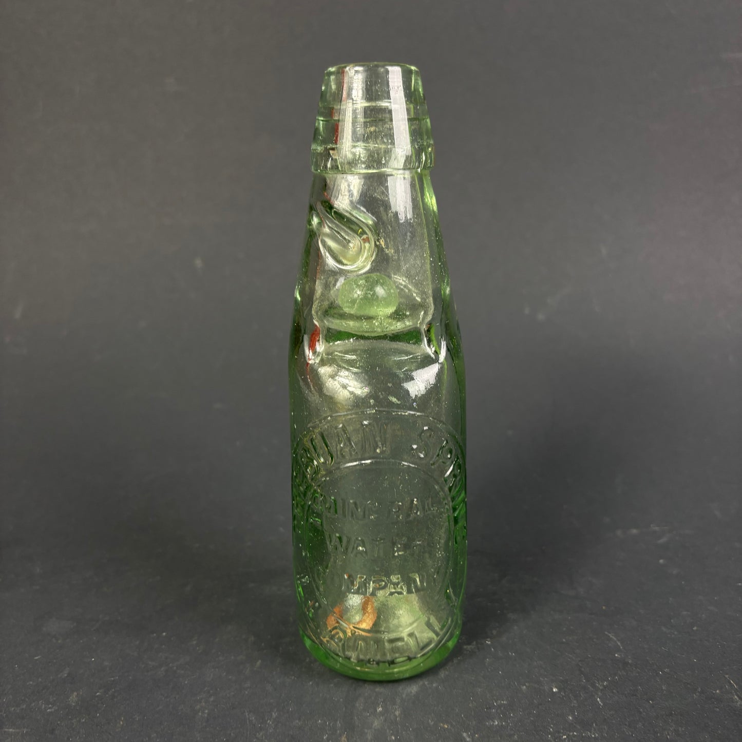 Trebuan Springs Ltd Llanelly Wales Antique Codd Marble Mineral Water Bottle c.1900–1920