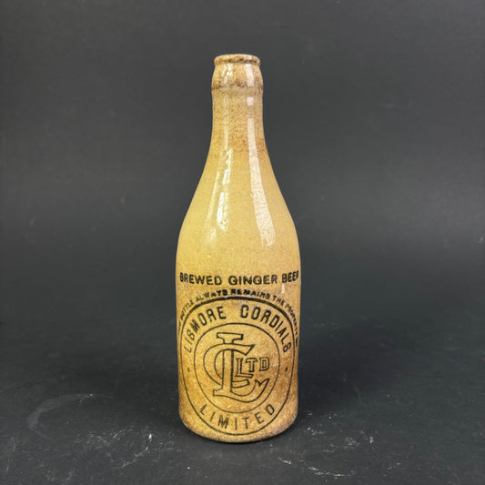 Lismore Cordials Ltd Brewed Ginger Beer Stoneware Bottle c.1930s–1950s