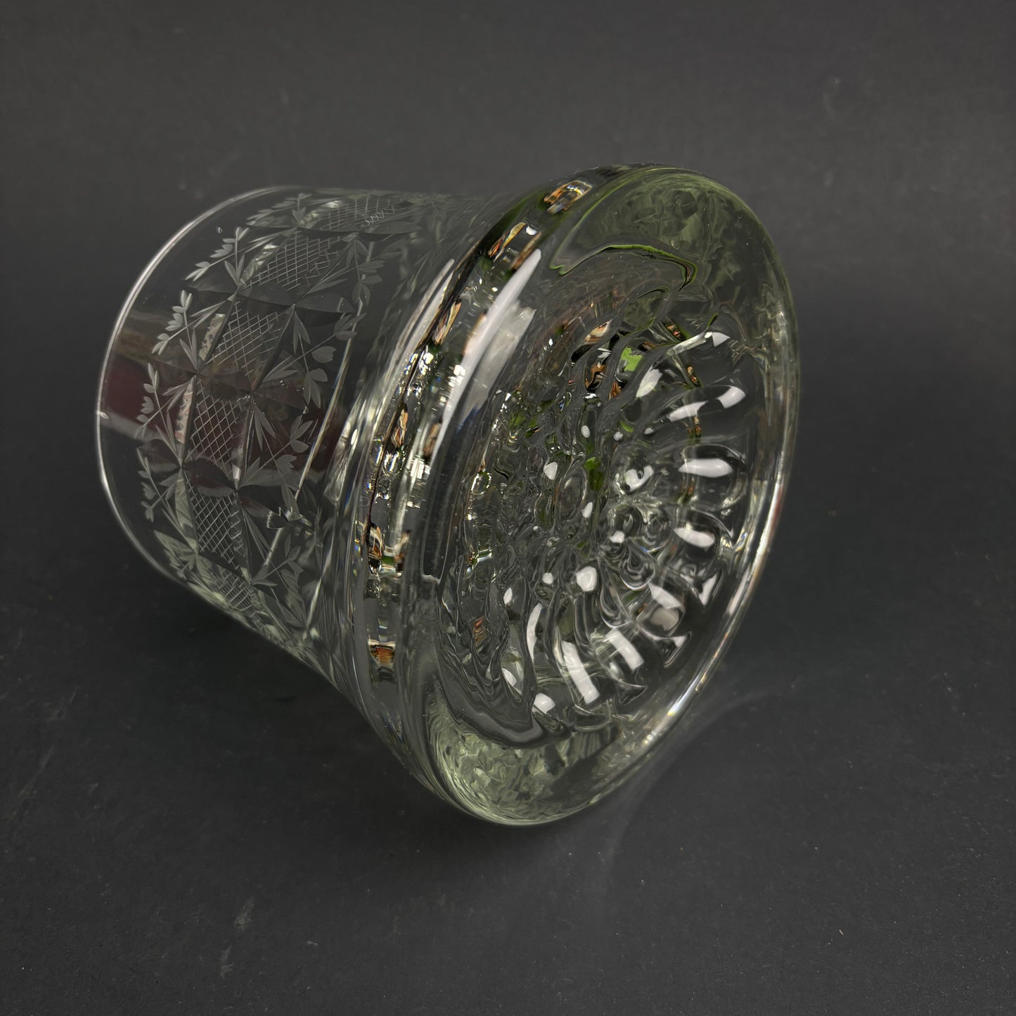 Heavy Cut Crystal Biscuit Barrel with Lid